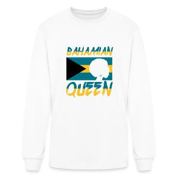 Bahamian Queen Bahamas Flag Pride Home Country Her - Men's Long Sleeve T-Shirt - white - Front