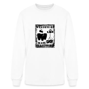 Conga Drum And Bongo Drum Weapons Of Mass Percussi - Men's Long Sleeve T-Shirt - white - Front