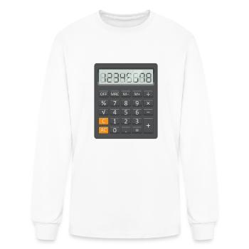 Halloween Math Nerds Calculator Halloween Costume - Men's Long Sleeve T-Shirt - white - Front