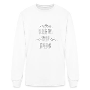 Shred The Gnar Extreme Snowboarding Mountain - Men's Long Sleeve T-Shirt - white - Front