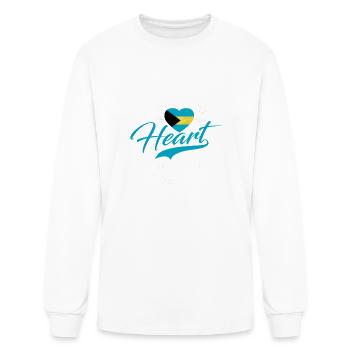 Bahamas Flag Bahaman American États-Unis Ville natale - T-shirt à manches longues Homme - blanc - Devant