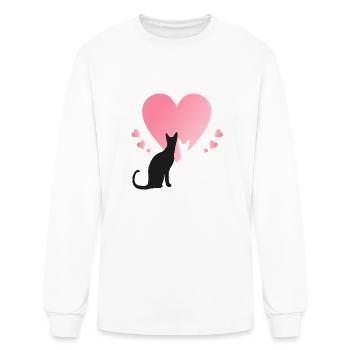 Cat Couple in Love - Men's Long Sleeve T-Shirt - white - Front