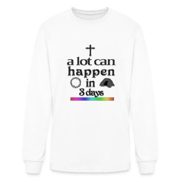 a lot can happen in 3 days - Men's Long Sleeve T-Shirt - white - Front