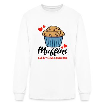 Chocolate Chip Muffins Are My Love Language - Men's Long Sleeve T-Shirt - white - Front