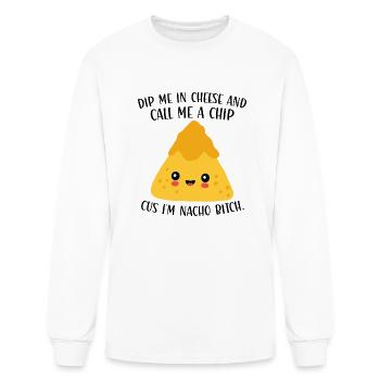 Dip me in Cheese and call me a Chip because I'M - Men's Long Sleeve T-Shirt - white - Front