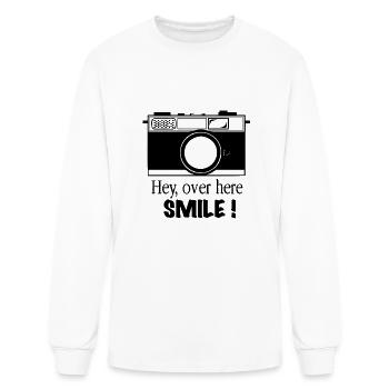 Hey, Smile! - Men's Long Sleeve T-Shirt - white - Front