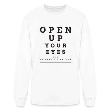 OPEN YOUR EYES - Men's Long Sleeve T-Shirt - white - Front