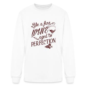 Wine Aged To Perfection - Men's Long Sleeve T-Shirt - white - Front