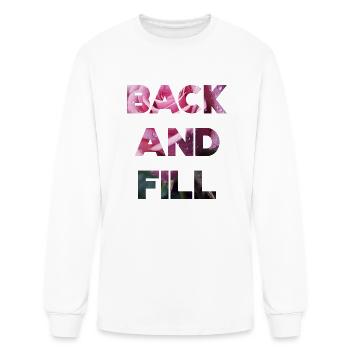 Flower Back and Fill - Men's Long Sleeve T-Shirt - white - Front