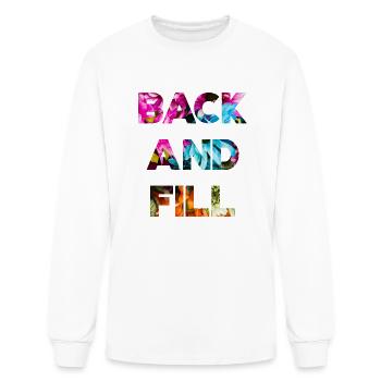 Flower Back and Fill - Men's Long Sleeve T-Shirt - white - Front