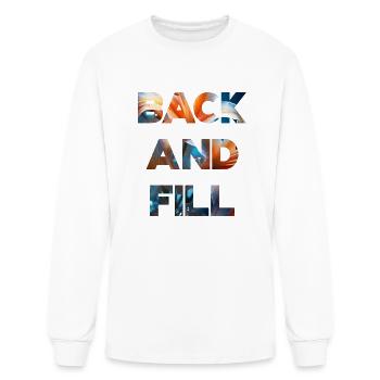 Flower Back and Fill - Men's Long Sleeve T-Shirt - white - Front