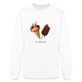 Sundae bliss - scoop,scoop, swirl,savor - Men's Long Sleeve T-Shirt - white - Front