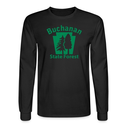 Buchanan State Forest Keystone (w/trees) - Men's Long Sleeve T-Shirt