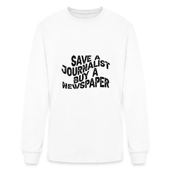 Save A Journalist, Buy A Newspaper 3 - Men's Long Sleeve T-Shirt - white - Front