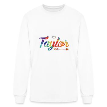 Love Taylor With Heart - Men's Long Sleeve T-Shirt - white - Front