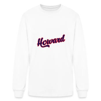 Howard Blue And Red Design - Men's Long Sleeve T-Shirt - white - Front