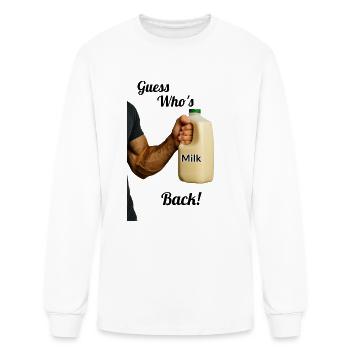 Muscle Grip Milk Bottle Tee - Men's Long Sleeve T-Shirt - white - Front