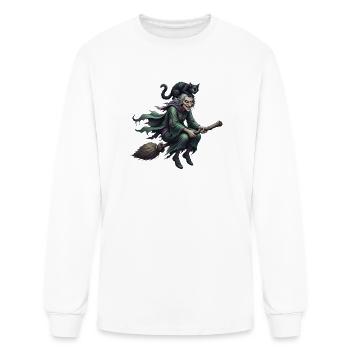 The Witch and the Black Cat - Men's Long Sleeve T-Shirt - white - Front