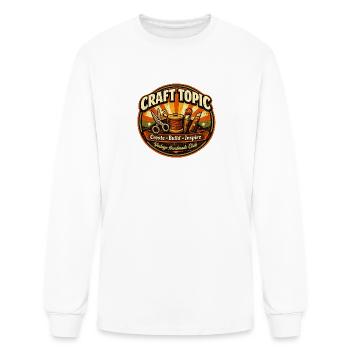 Vintage Craft Club Emblem - Men's Long Sleeve T-Shirt - white - Front