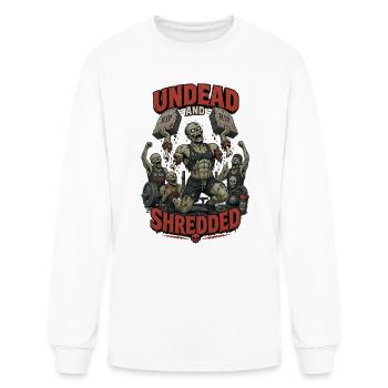Undead and Shredded Gym - Men's Long Sleeve T-Shirt - white - Front