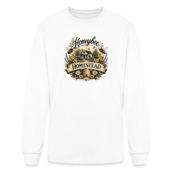 Honeybee Homestead Garden - Men's Long Sleeve T-Shirt - white - Front