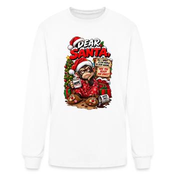 Dear Santa Coffee Chaos - Men's Long Sleeve T-Shirt - white - Front