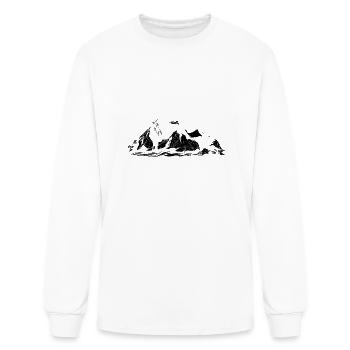 mountains outline - Men's Long Sleeve T-Shirt - white - Front