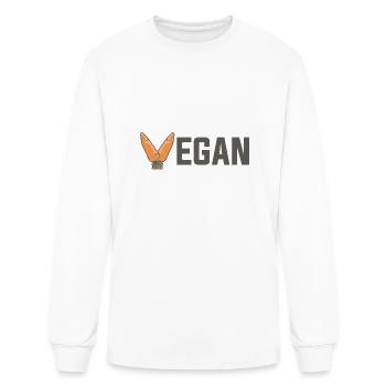 Carrot Vegan - Men's Long Sleeve T-Shirt - white - Front