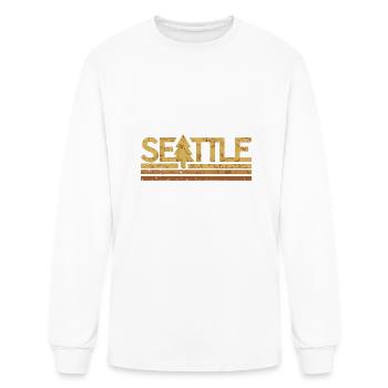 Retro Vintage Seattle Washington - Men's Long Sleeve T-Shirt - white - Front