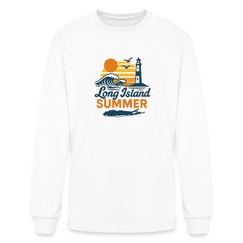 Long Island Summer v3 - Men's Long Sleeve T-Shirt - white - Front