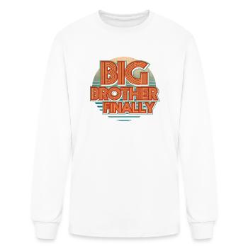 Big Brother Finally Shirt Finally Brothers The Big - Men's Long Sleeve T-Shirt - white - Front