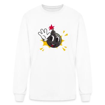 bomb smile - Men's Long Sleeve T-Shirt - white - Front