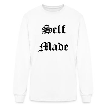 self made - Men's Long Sleeve T-Shirt - white - Front