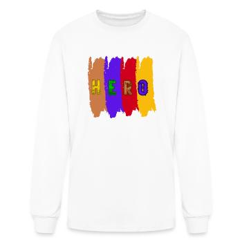 HERO - Men's Long Sleeve T-Shirt - white - Front