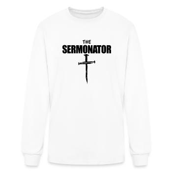 Sermonator Pastor Minister Rector Pastor T - Men's Long Sleeve T-Shirt - white - Front