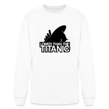 LOWER THAN THE TITANIC - Men's Long Sleeve T-Shirt - white - Front