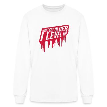 get older level up - Men's Long Sleeve T-Shirt - white - Front