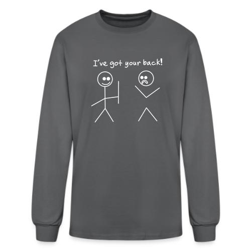 Got Your Back Stick Figure Design - Men's Long Sleeve T-Shirt