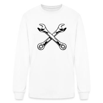 crossed_spanner - Men's Long Sleeve T-Shirt - white - Front