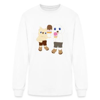 Big cone of ice cream - Men's Long Sleeve T-Shirt - white - Front