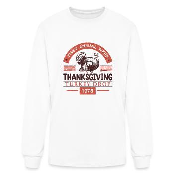 First Annual WKRP Thanksgiving t-shirts - Men's Long Sleeve T-Shirt - white - Front