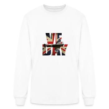Ww2 Ve Day 75Th Spitfire Plane Union Jack Victory - Men's Long Sleeve T-Shirt - white - Front