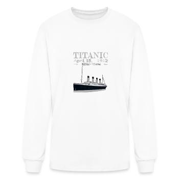 Titanic Hoodie Vintage Cruise Ship Océan Atlantique - T-shirt à manches longues Homme - blanc - Devant