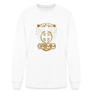 Grimm Name T Shirt - God Found Strongest And Named - Men's Long Sleeve T-Shirt - white - Front