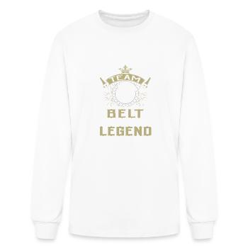 Belt Name T Shirt - Belt Eagle Lifetime Member Leg - Men's Long Sleeve T-Shirt - white - Front