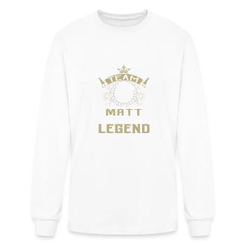 Matt Name T Shirt - Matt Eagle Lifetime Member Leg - Men's Long Sleeve T-Shirt - white - Front