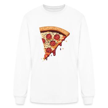 melty pepperoni pizza - Men's Long Sleeve T-Shirt - white - Front