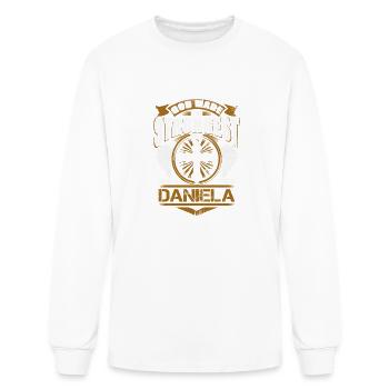 Daniela Name T Shirt - God Found Strongest And Nam - Men's Long Sleeve T-Shirt - white - Front
