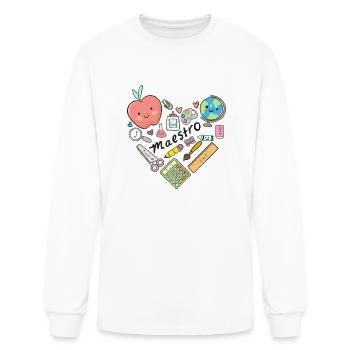 Maestro De Corazón - Men's Long Sleeve T-Shirt - white - Front