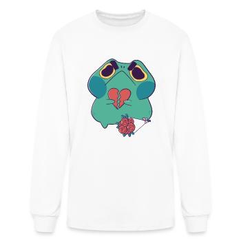 Broken Heart Frog - Men's Long Sleeve T-Shirt - white - Front